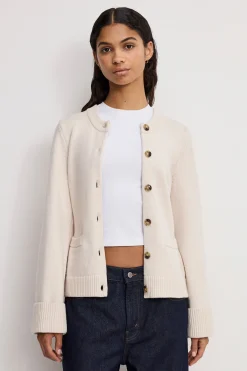 button front knit cardigan