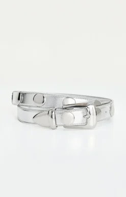 classic studded silver belt