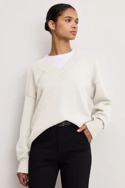deep v knit sweater