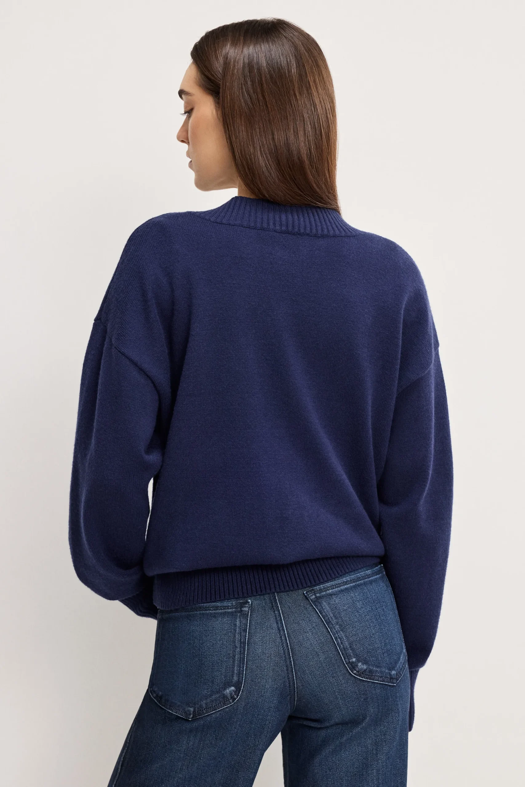deep v knit sweater