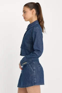 denim cropped jacket