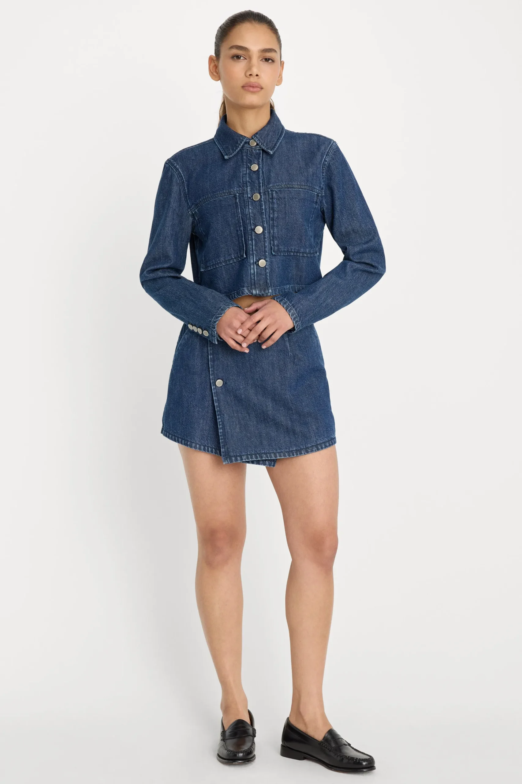 denim cropped jacket