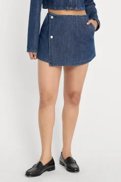 denim skort