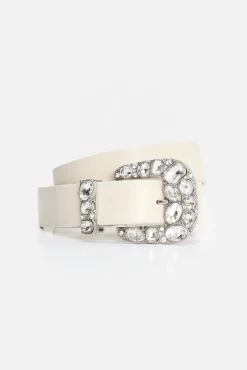 dolly classic crystal leather belt