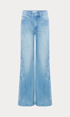 dolly joleans embroidered good waist palazzo jeans