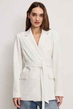 essential suiting belted blazer