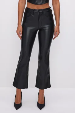 good legs cropped mini boot faux leather pants