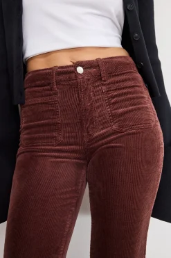 good legs flare corduroy pants