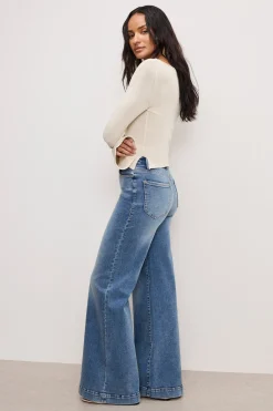 good waist palazzo compression jeans
