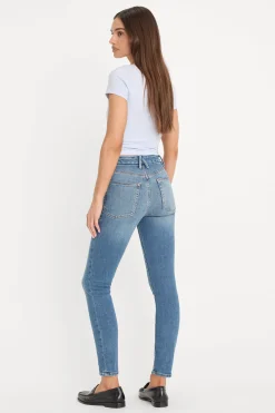 good waist skinny compression jeans