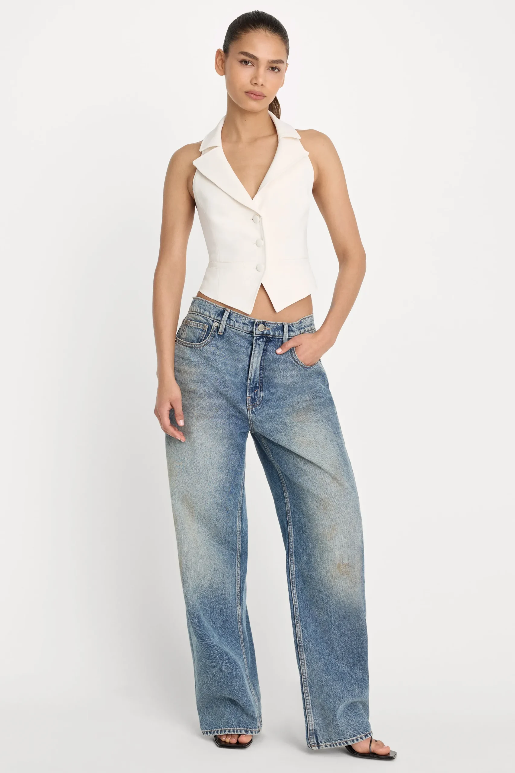 luxe suiting halter vest