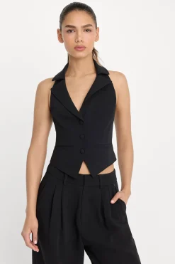 luxe suiting halter vest