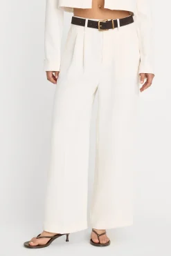 luxe suiting high-rise cropped wide leg trouser