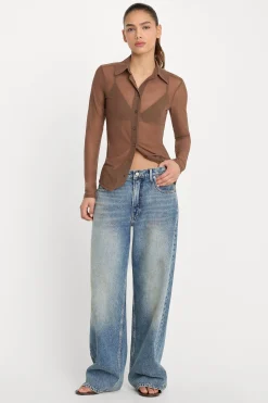 mesh button up top