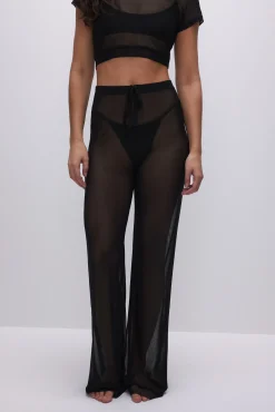 mesh wide pants