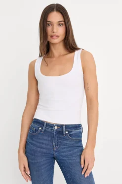 micro rib tank top