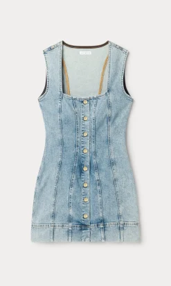 mini button front dress