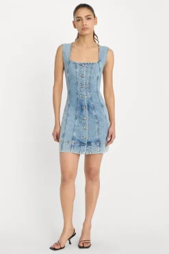 mini button front dress
