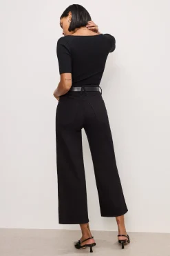 never fade good waist cropped palazzo jeans