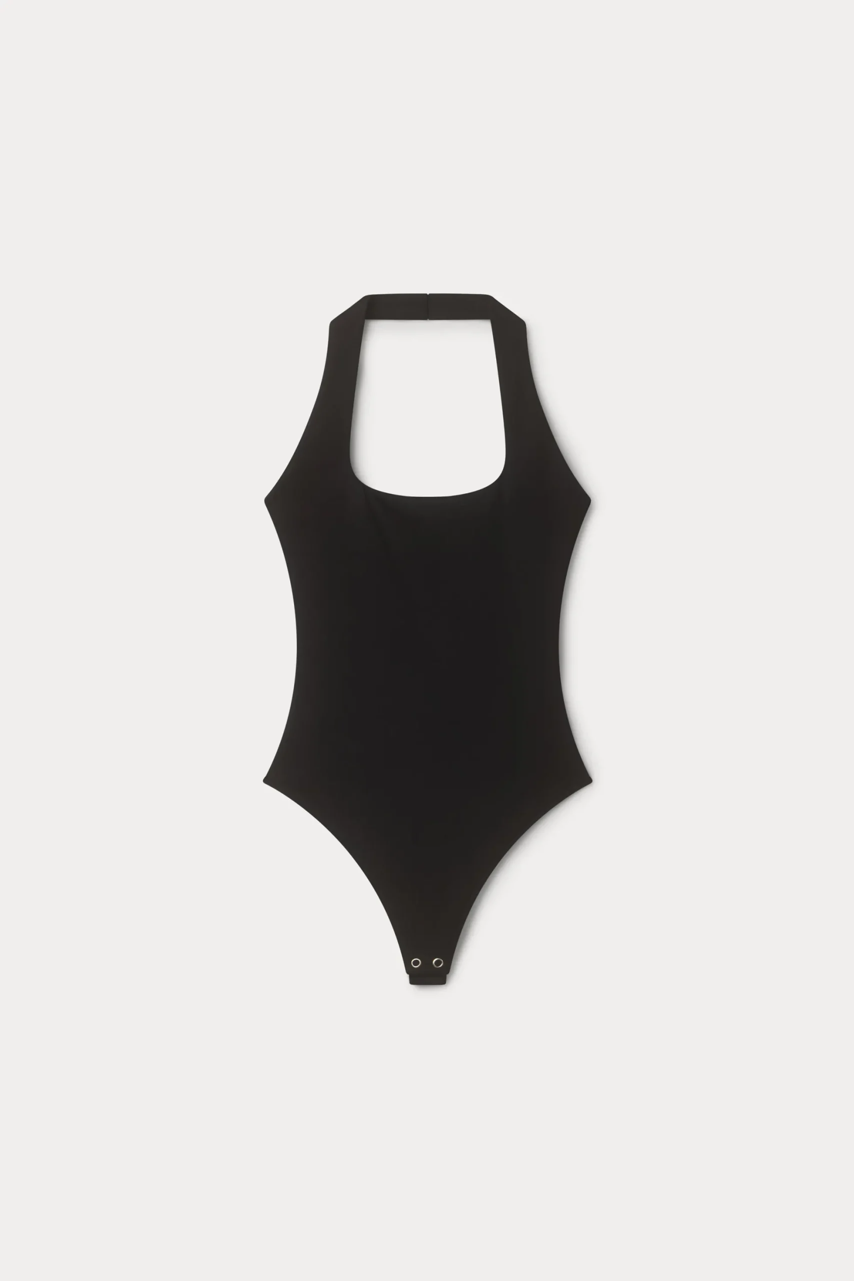 sculpting halter square neck bodysuit