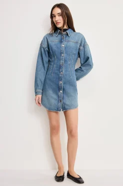 shaped denim dress