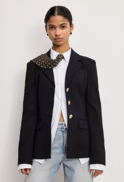 soft stretch ponte classic blazer