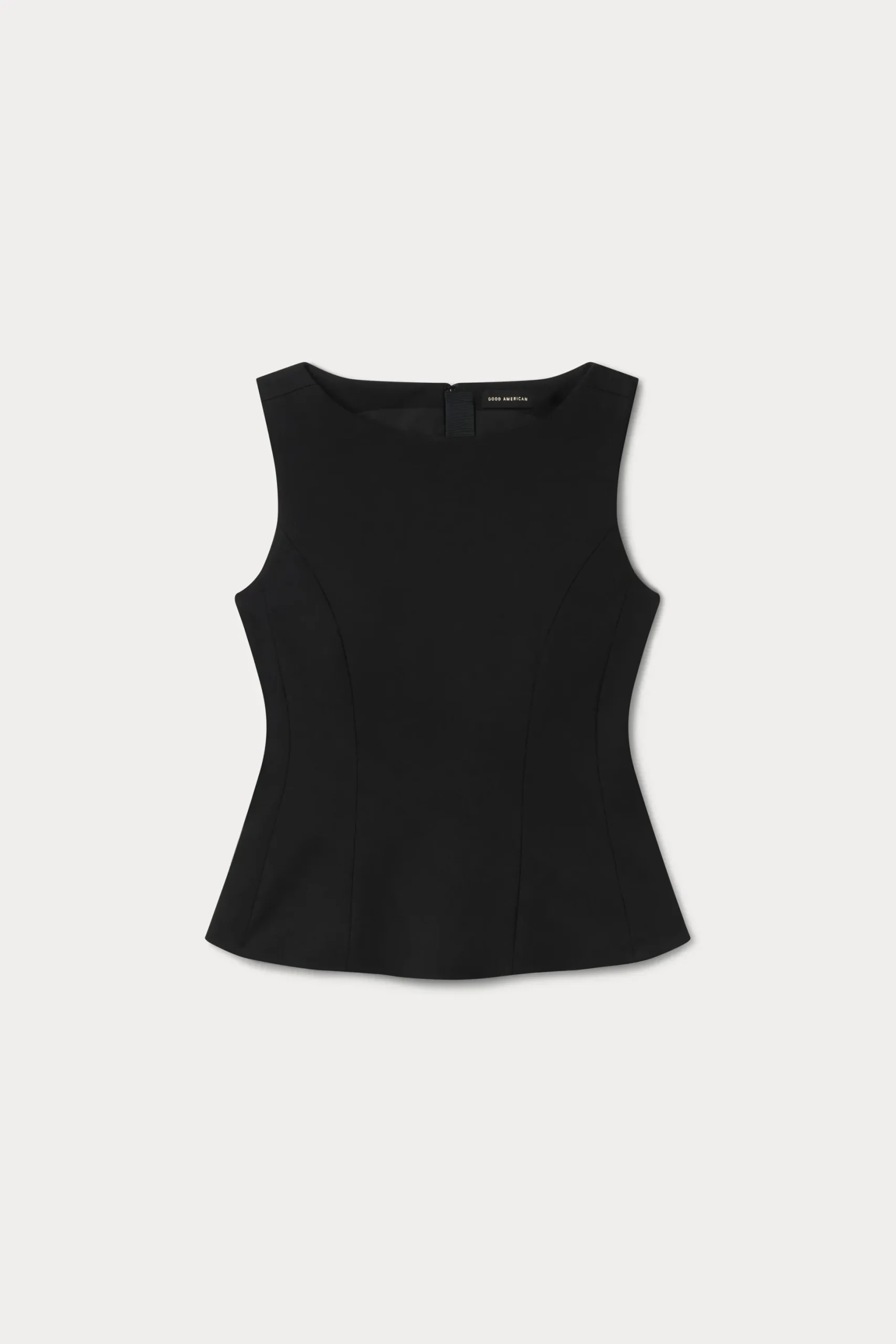 soft stretch ponte straight neck top