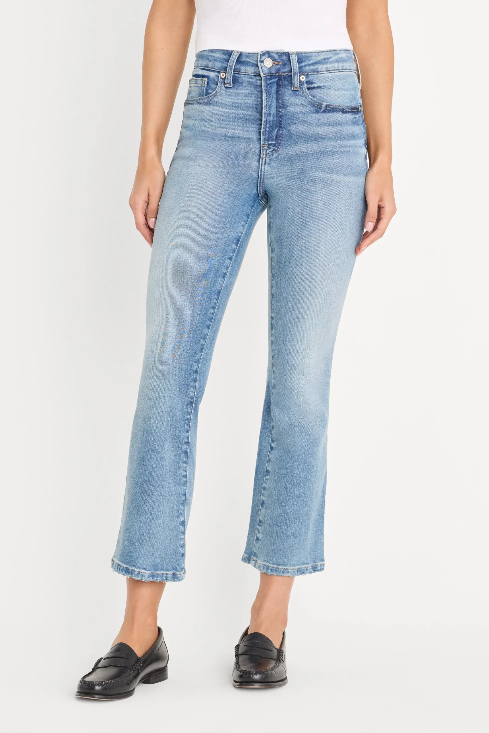 soft tech good legs crop mini boot jeans