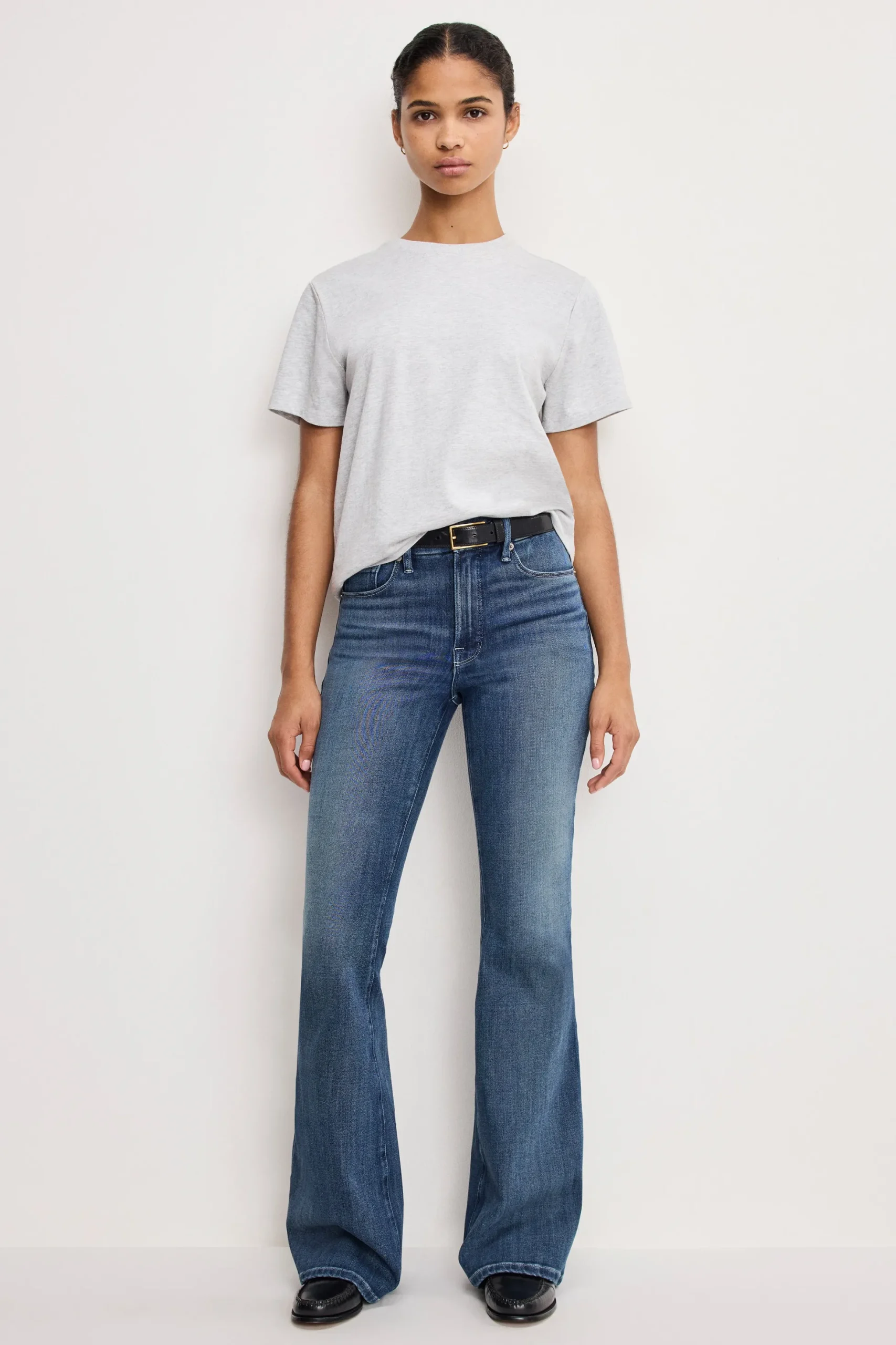 soft tech good legs flare jeans