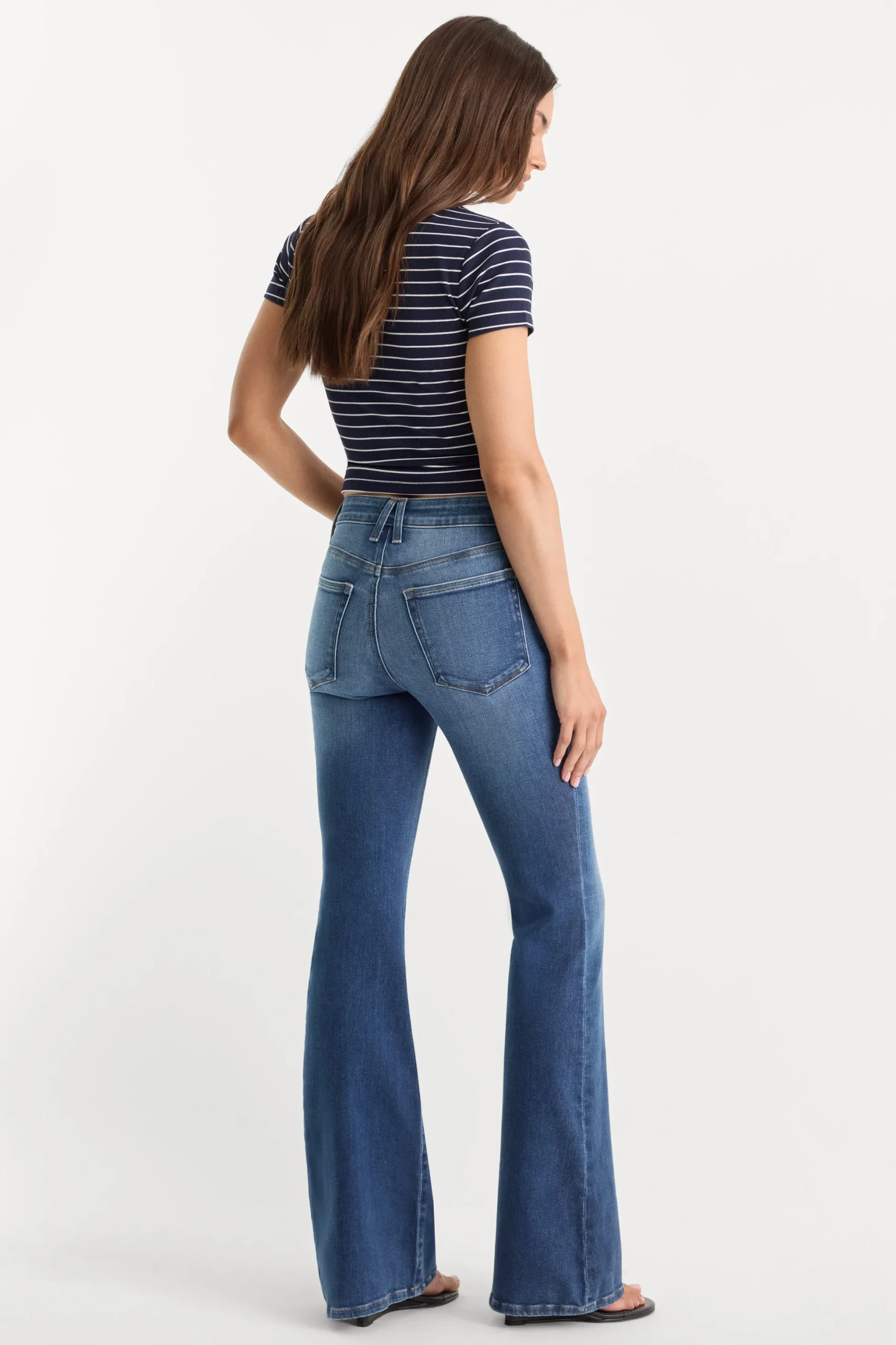 soft tech good legs flare jeans
