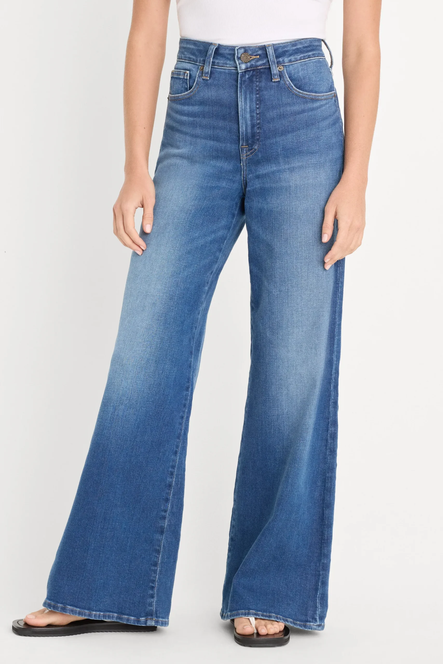 soft tech good petite palazzo jeans
