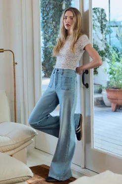 soft tech good waist palazzo jeans