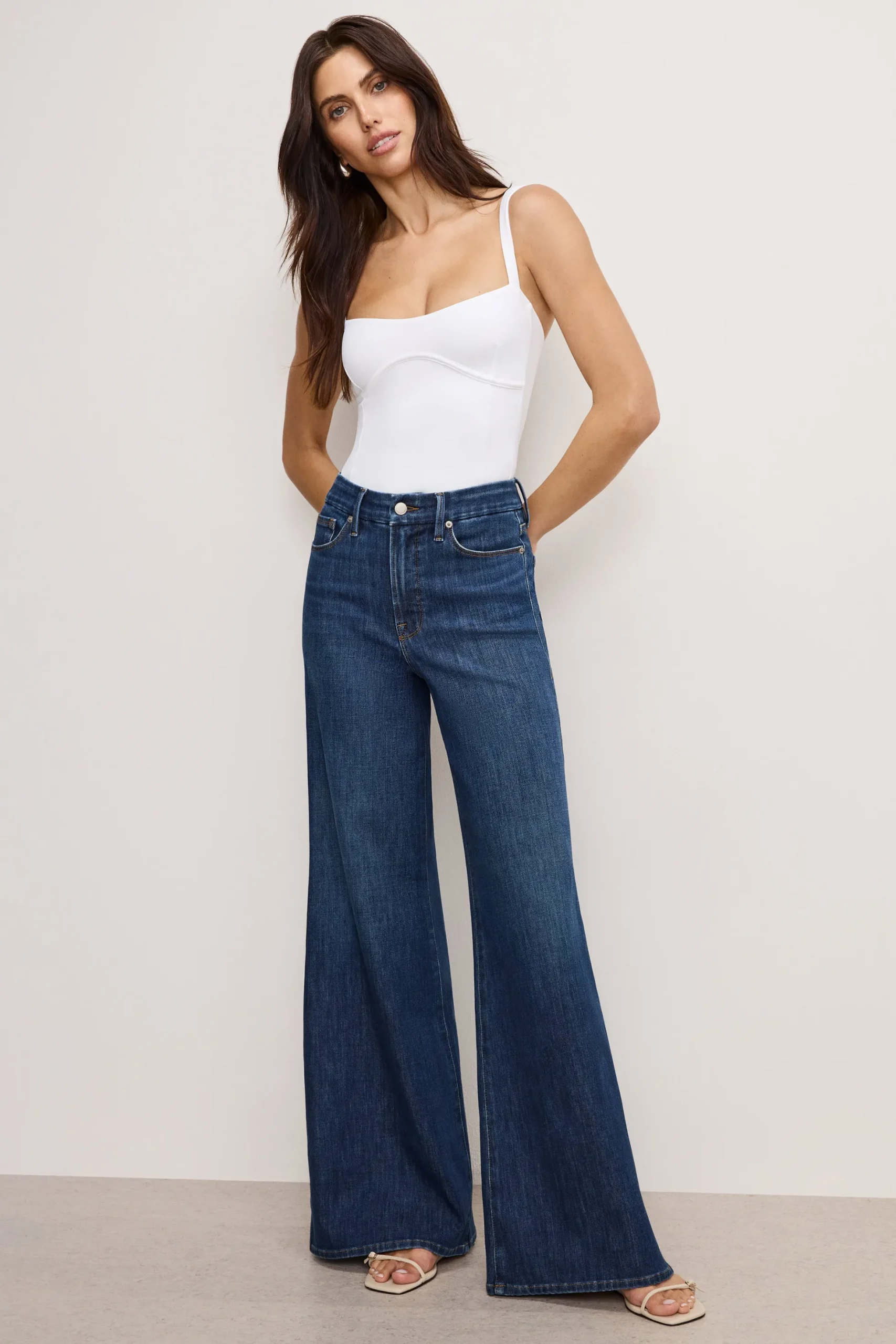soft tech good waist palazzo jeans