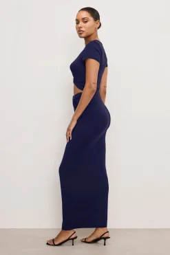 stretch jersey maxi skirt