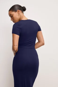 stretch jersey top