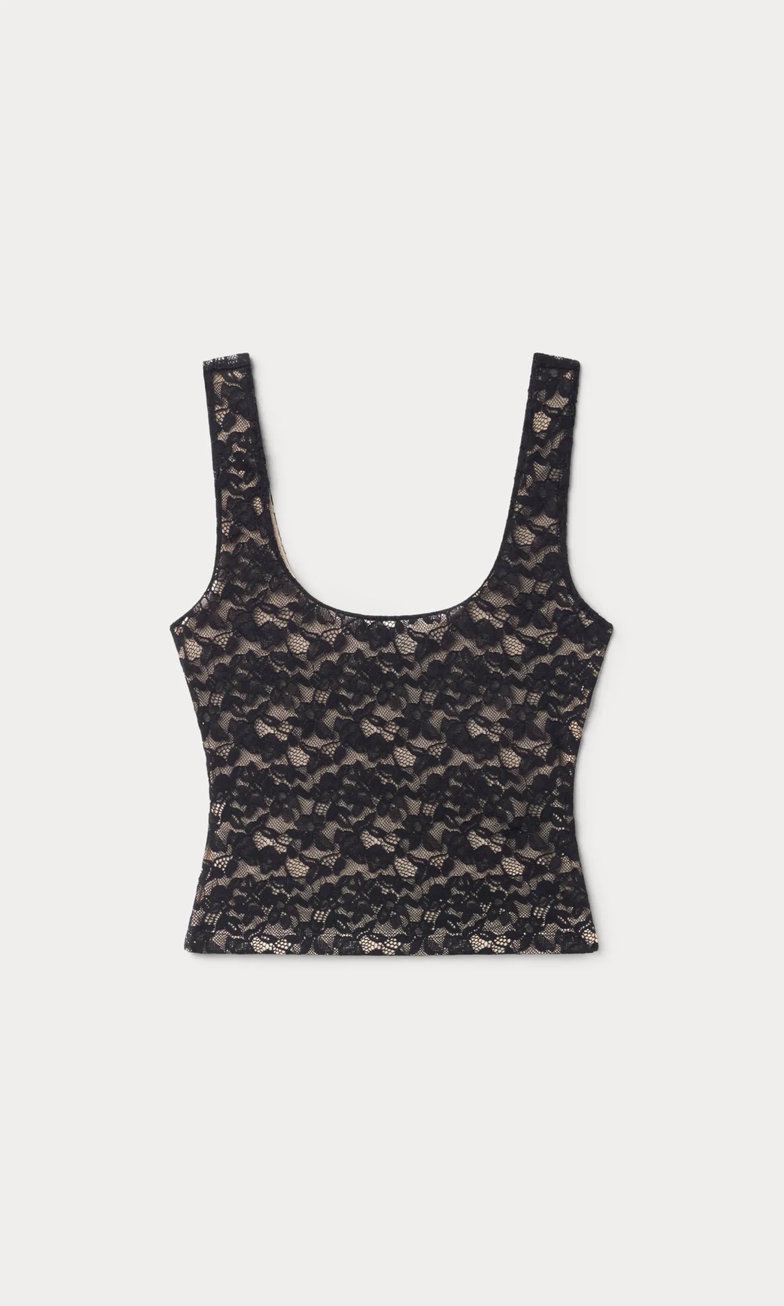stretch lace scoop tank