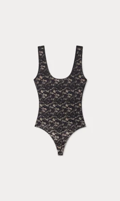 stretch lace scoop tank bodysuit
