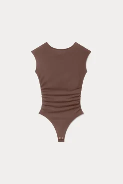 super stretch open back body suit