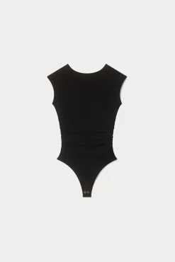 super stretch open back body suit