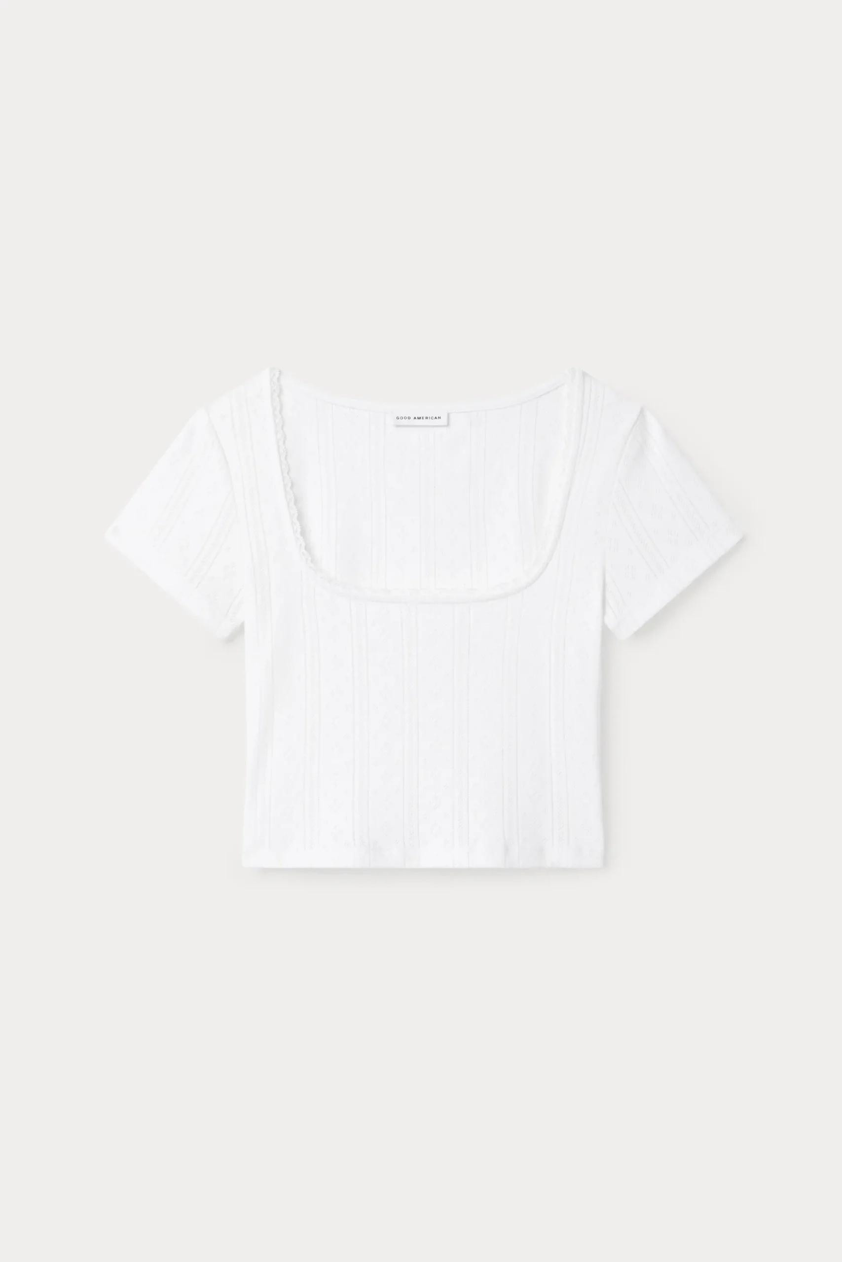 the pointelle square neck top