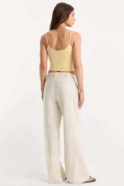the wide leg linen trouser