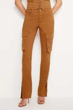 twill skinny cargo pants