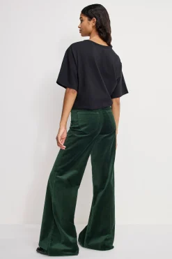 velvet good waist palazzo pants