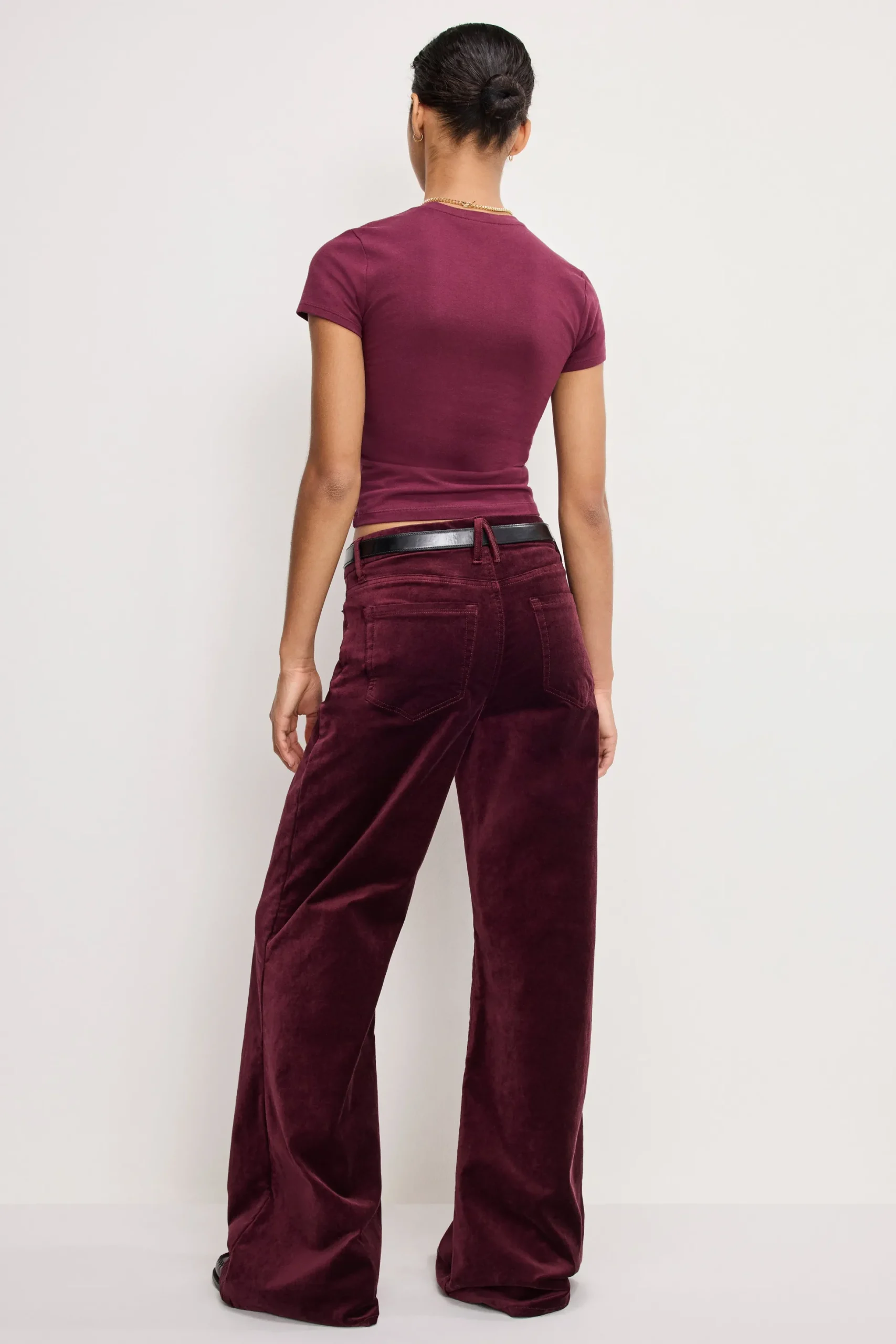 velvet good waist palazzo pants