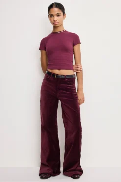 velvet good waist palazzo pants